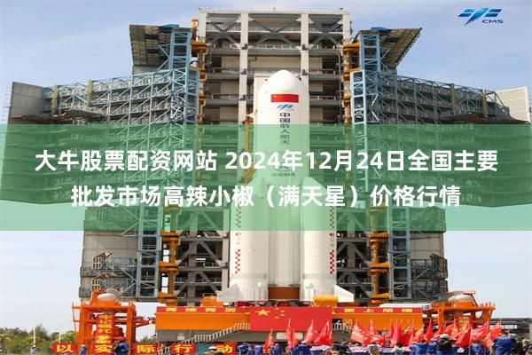 大牛股票配资网站 2024年12月24日全国主要批发市场高辣小椒（满天星）价格行情